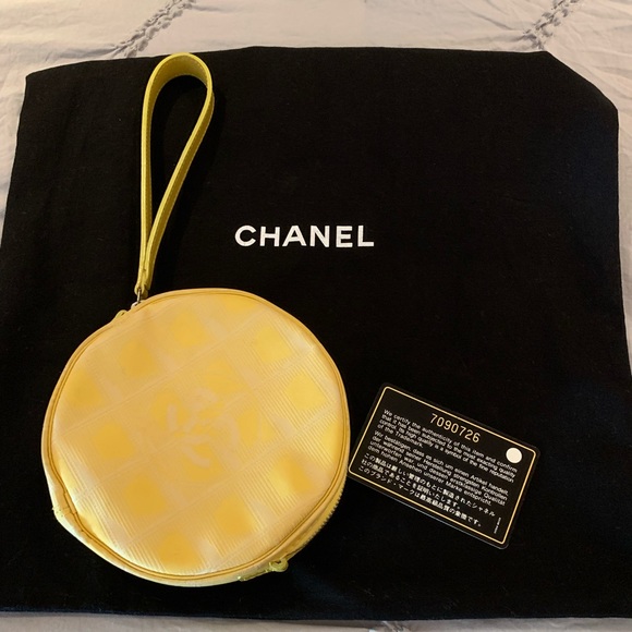 CHANEL Handbags - Chanel Travel Line Jacquard Nylon Round - MINT!!